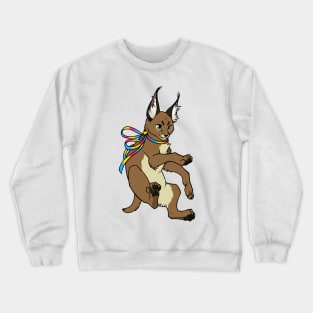 Pansexual Pride Caracal (Pan Floppa) Crewneck Sweatshirt